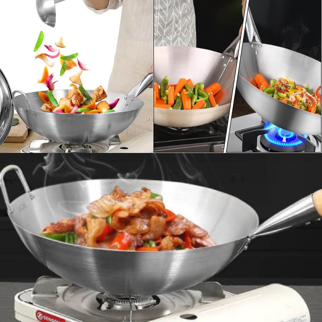 Dr. Cook Wooden handle Cooking pan