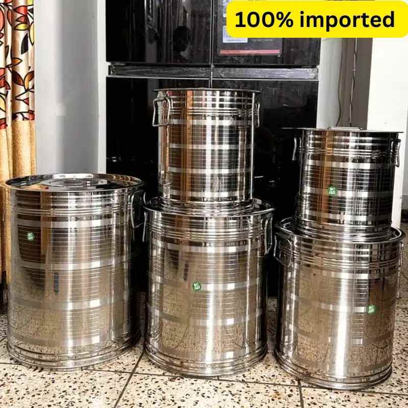 32-35 KG Size SS Steel rice container