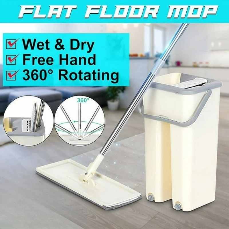 Flat Bucket Mop With 2 ...