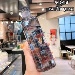 Transparent Water Bottle Black color