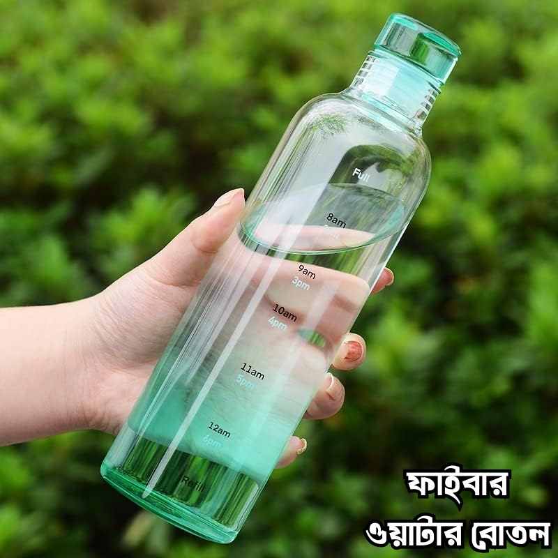 Transparent Water Bottle Green color