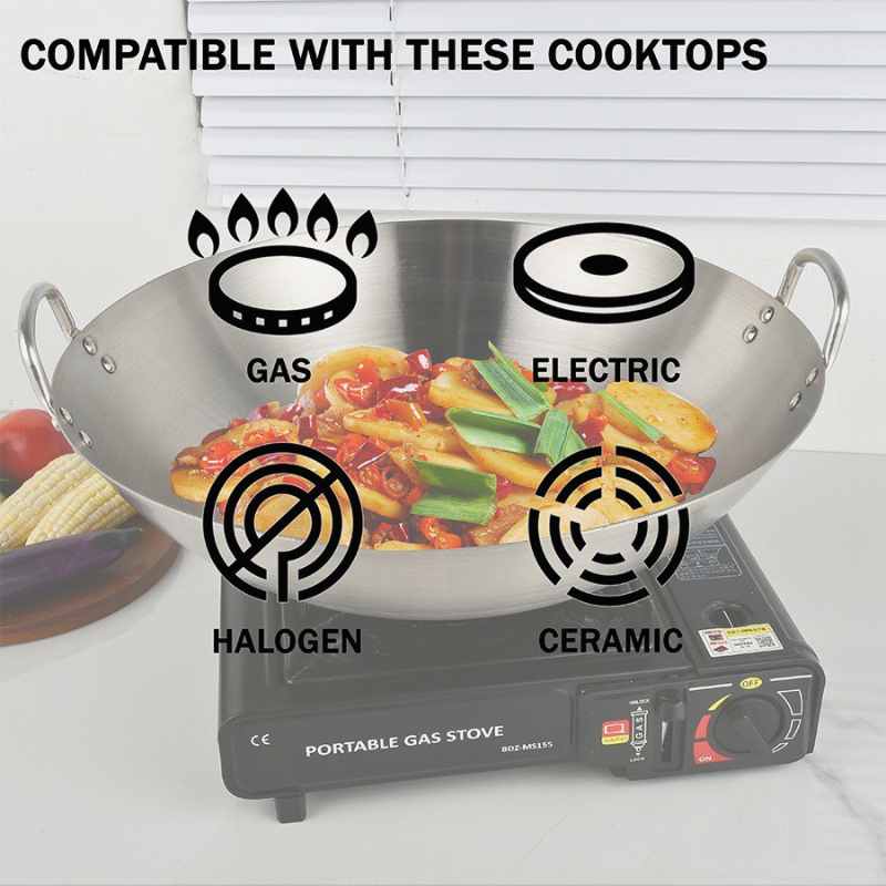 40 cm Japani SS Steel Cooking Pan