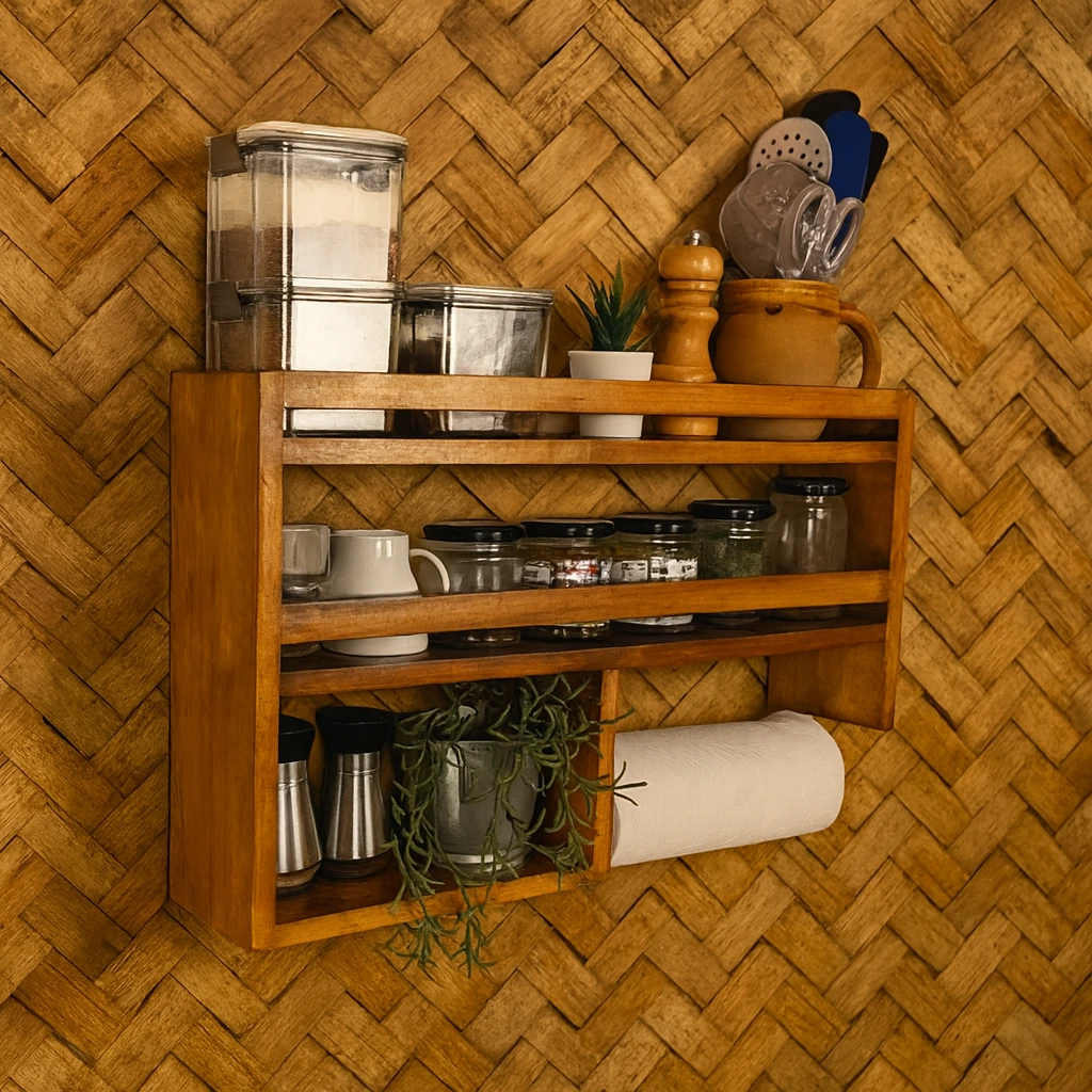 Wooden Kitchen Storage Rack