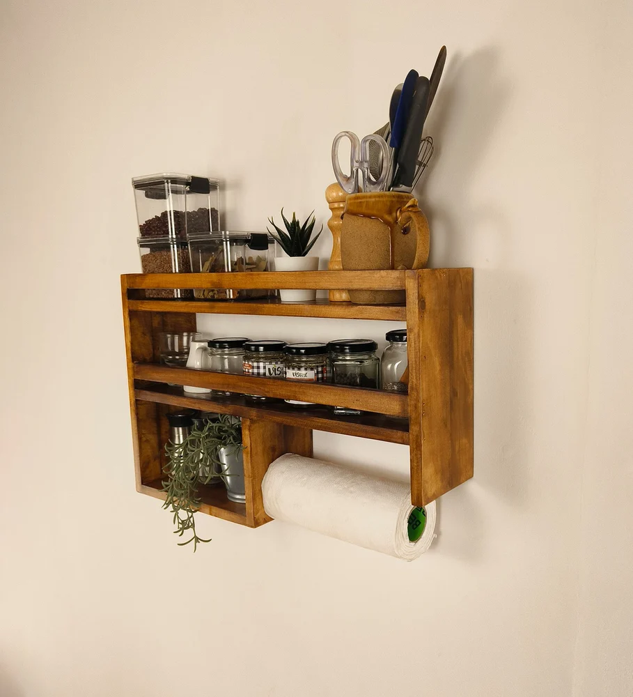 Wooden Kitchen Storage Rack