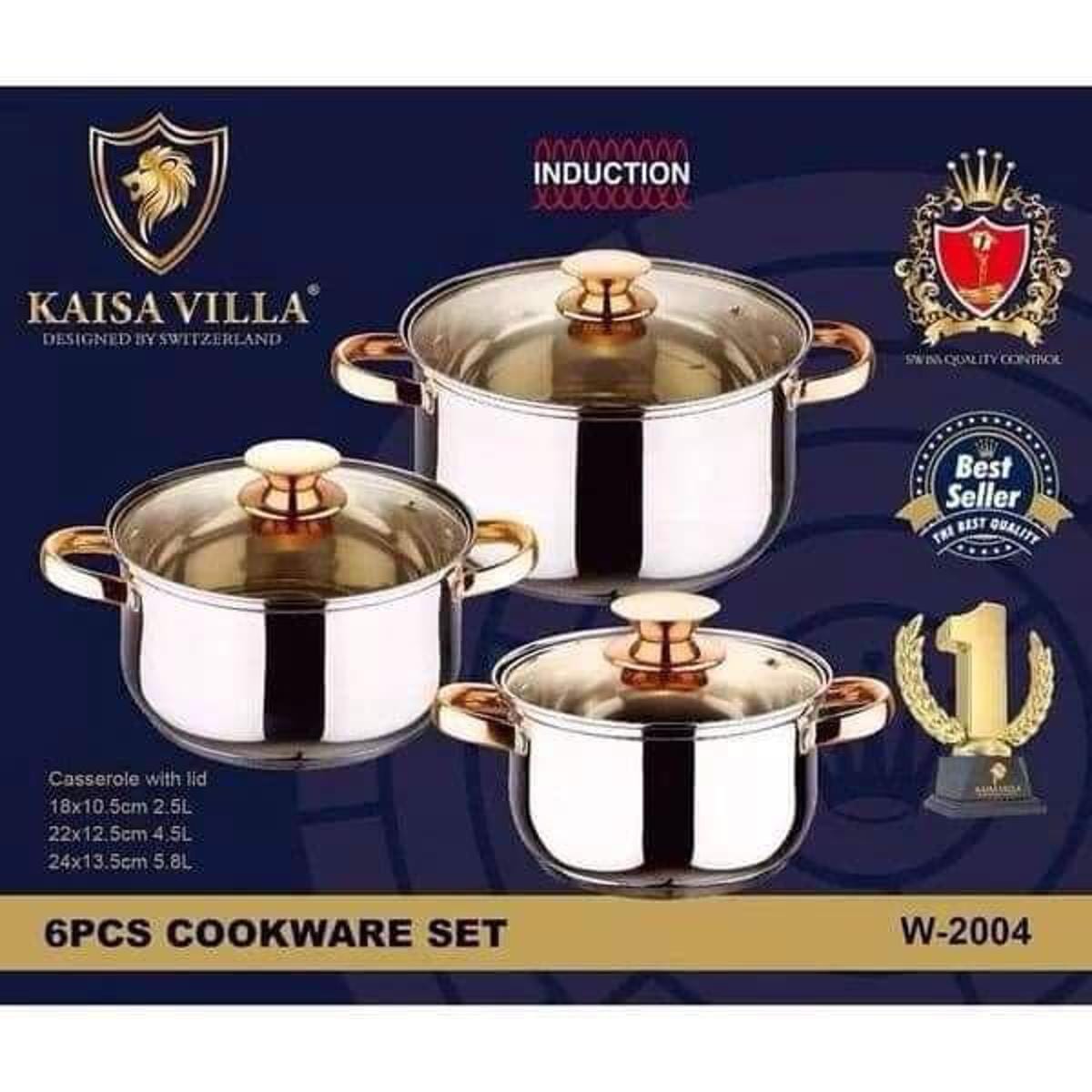 12 Pcs Kaisa Villa Stainless Steel Cookware Set