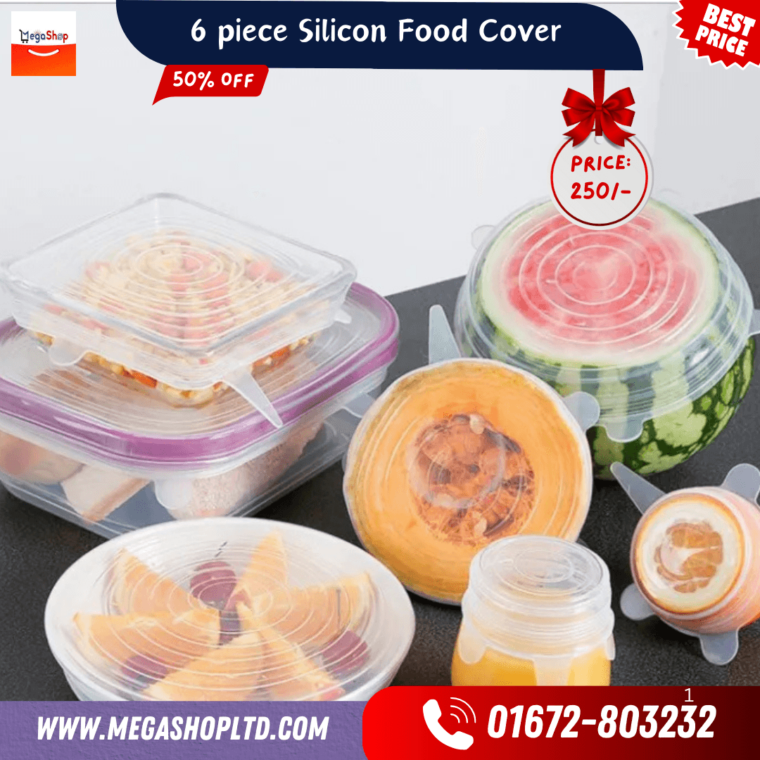 6 piece Silicon Food Cover
